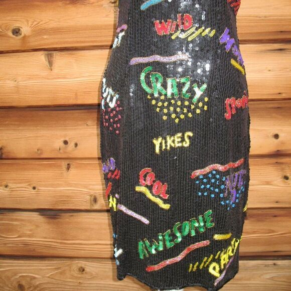 Vintage Cache Gold Label Sequin Dress - Picture 5 of 11